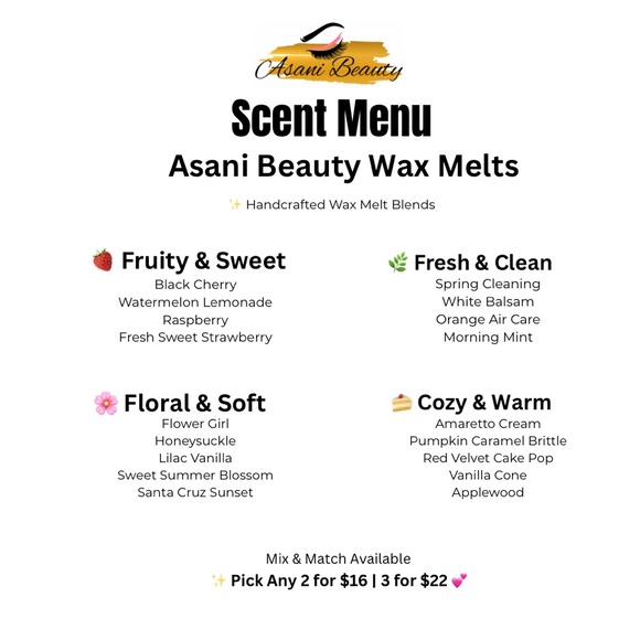 Asani Beauty Fresh & Clean Blend Wax Melt Beads|1.5 oz bags|2 for $16 - Picture 4 of 4